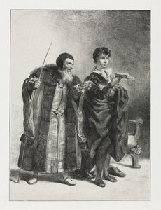 Hamlet : Polonius et Hamlet - Eugène Delacroix