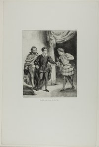 Hamlet et Guildenstern, planche 6 de Hamlet - Eugène Delacroix