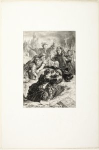 Hamlet et Laertes sur la tombe d
