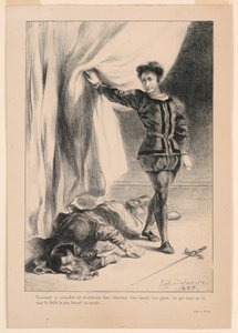 Illustration pour Hamlet : La mort de Polonius (III,4)