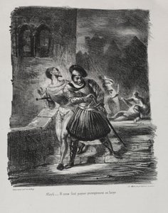 Illustrations pour Faust : Méphistophélès et Faust fuient après le duel