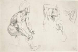 Nu masculin posant pour Figures dans la Frise de la Guerre, c. 1835