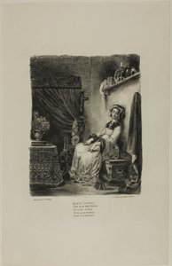 Marguerite au rouet, de Faust - Eugène Delacroix