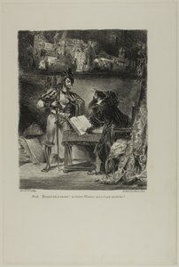 Apparition de Méphistophélès à Faust, de Faust - Eugène Delacroix