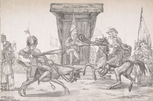 Duel polémique entre Lady Quotidienne et Sir Journal de Paris, 1821