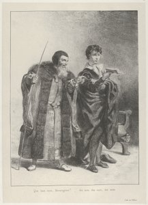 Polonius et Hamlet - Eugène Delacroix