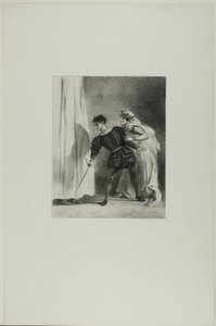 Le Meurtre de Polonius - Eugène Delacroix