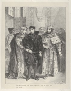 La reine essaie de consoler Hamlet - Eugène Delacroix