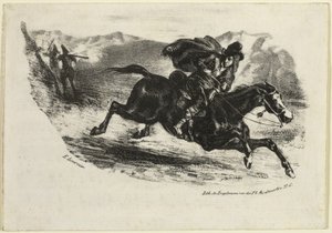 Le vol du contrebandier - Eugène Delacroix