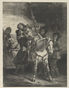 Le Goetz blessé recueilli par les gitans, 1836-43 - Eugène Delacroix