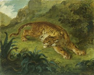 Tigre et serpent, 1854-1858 - Eugène Delacroix