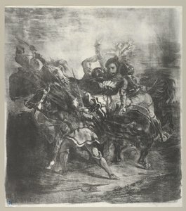Weislingen attaqué par les hommes de Goetz - Eugène Delacroix