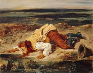 Brigand blessé Berger romain, vers 1825 - Eugène Delacroix