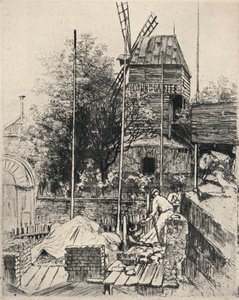 Le Moulin de la Galette, Montmartre - Eugène Delâtre