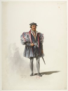 Btv1b84558104 07 - Saint-Saëns - Henry VIII - Maquettes de costumes - Lacoste - 7. Seigneur - Eugene Lacoste