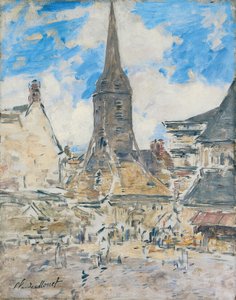 Kotava: «Biot ke Sainte-Catherine uja koe Honfleur (trutca ke Boudin)»
French: Le Clocher de Sainte-Catherine, Honfleur - Eugene Louis Boudin