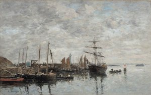 Portrieux, le port - Eugene Louis Boudin