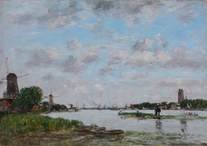 La Meuse près de Dordrecht - Eugene Louis Boudin