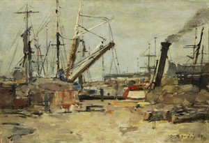 Les chalutiers - Eugene Louis Boudin