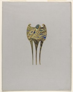 Conception pour un peigne de nymphe - Eugene Grasset