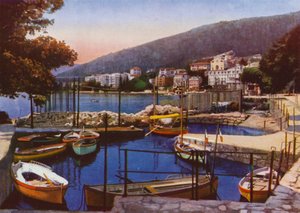 Abbazia, maintenant Opatija en Croatie : Petit port avec vue sur la promenade sud - European Photographer