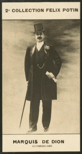 Albert-Jules-Felix-Philippe Marquis De Dion, Automobilisme