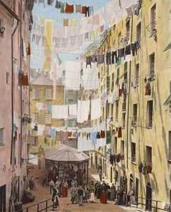Rue dans le vieux quartier de Gênes, Italie - European Photographer