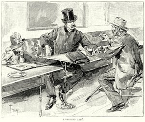 Café parisien (gravure) - European School
