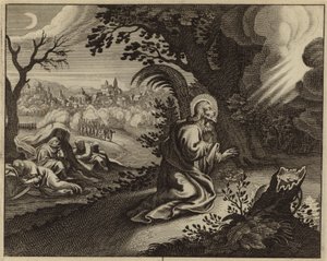 Agonie de Jésus-Christ au Jardin de Gethsémani (gravure) - European School