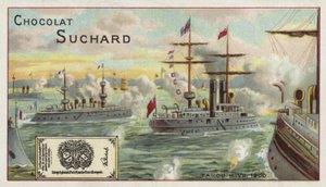 Navires de guerre alliés au large de Taku, Chine, Révolte des Boxers, 1900 - European School