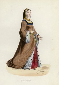 Anne de Bretagne (gravure en couleur) - European School
