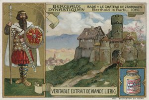 Bade : château de Zähringen et Berthold II, duc de Carinthie, 1060 - European School