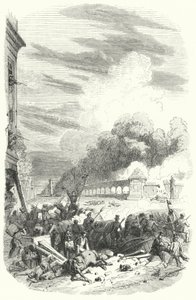 Révoltés belges à une barricade face au Parc de Bruxelles, Révolution belge - European School