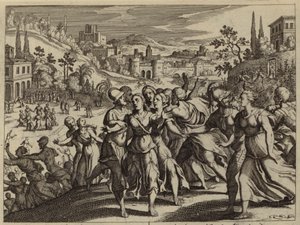 Benjamites emportant les femmes de Shiloh pour en faire leurs épouses - European School