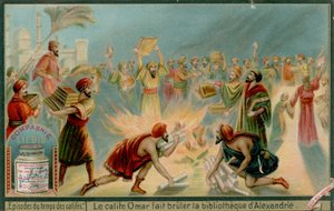 Le Calife Omar brûle la bibliothèque d