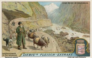 Caravane dans les gorges de Darial, Russie
