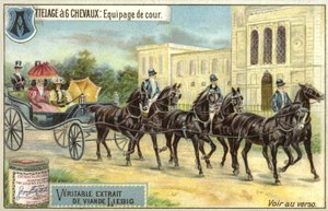 Carrosse tiré par six chevaux - European School