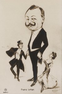 Portrait caricatural de Franz Lehar - European School