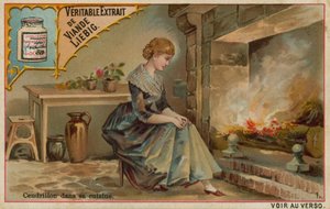 Cendrillon près du feu de cuisine