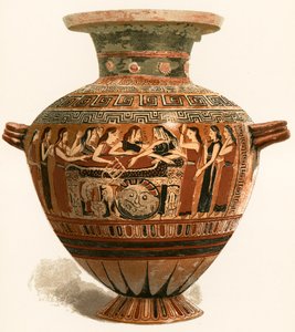 Vase corinthien. Musée du Louvre. Deuil sur Achilleus mort