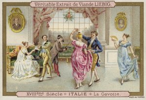Danser la Gavotte, Italie, 18ème siècle - European School