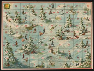 Dans la montagne (lithographie en couleur) - European School