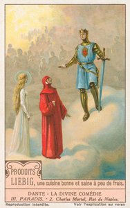 Dante, La Divine Comédie, carte Liebig, début du 20e siècle (chromo)