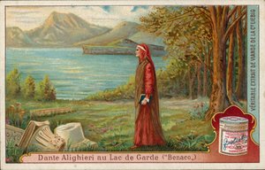 Dante au lac de Garde (chromolitho)