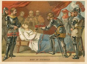 Mort de Bertrand du Guesclin, commandant militaire français, 1380 - European School