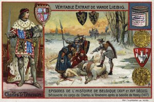 Découverte du corps de Charles le Téméraire, duc de Bourgogne, après la bataille de Nancy, 1477 - European School