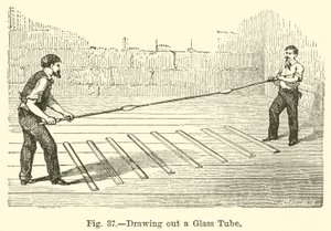 Tirer un tube en verre (gravure)