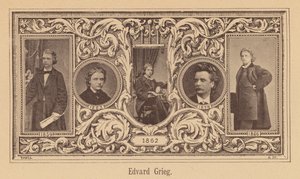 Edvard Grieg, compositeur norvégien (gravure) - European School