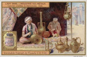 Cuivre gravé et ciselé, Inde - European School