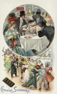 Dégustation de chocolat Suchard à un bal masqué - European School